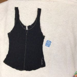 THRIFTED FREE PEOPLE black lace tank top
